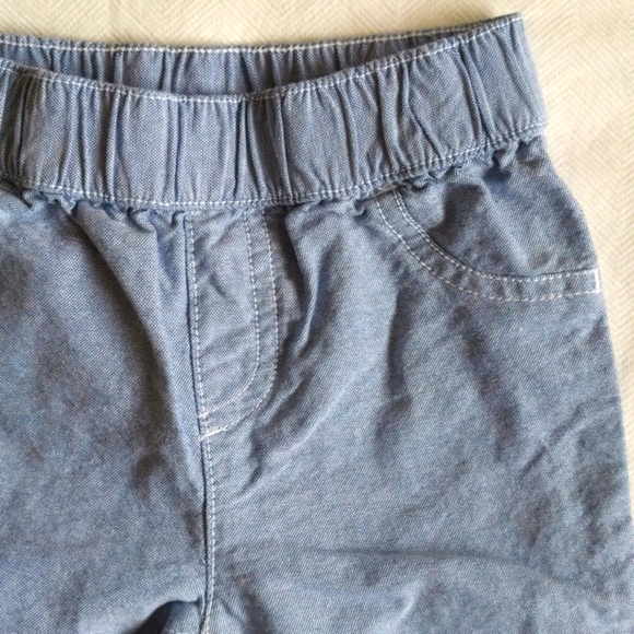 joe fresh lightweight chambray cotton pants 6-12 months baby boy - Picture 3 of 5